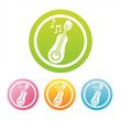 set of 4 colorful guitar signs set of 4 colorful guitar signs
