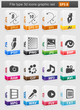 File type 3d icons set.