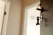 Open door with keys.
