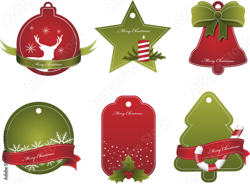 Vektor: Christmas tags Christmas tags