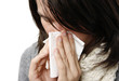 Woman who has caught cold