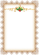 Vektor: Vintage Christmas Page with Holly, Gold Ribbon and Guilloche Bor Vintage Christmas Page with Holly, Gold Ribbon and Guilloche Bor