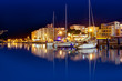 San Antonio de Portmany night port in Ibiza San Antonio de Portmany night port in Ibiza