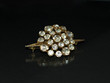 one hairpin with diamonds isolated in black