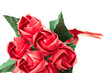 A bouquet made of origami red roses