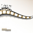 Filmstrip explosion background. Vector illustration. Filmstrip explosion background. Vector illustration.