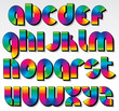 Retro Rainbow Font