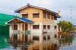 house flood in Thailand house flood in Thailand