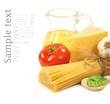Photo : Pasta and food ingredients Pasta and food ingredients