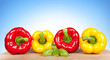 Colorful fresh mixed bell peppers