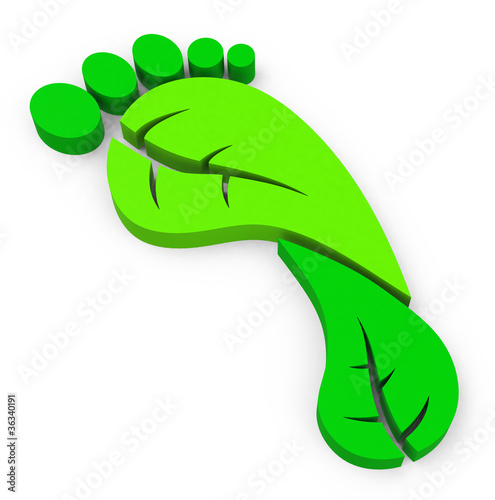 Illustration: Der grüne Fußabdruck Der grüne Fußabdruck