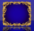frame  with gold(en) pattern and reflection