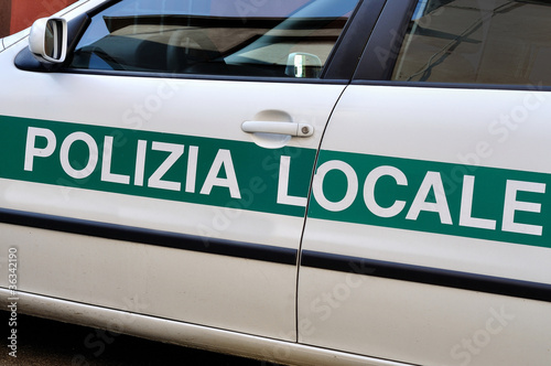 Photo: Car of the local police of Lombardy, Italy Car of the local police of Lombardy, Italy