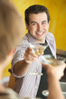 Two Men Toast With Martinis