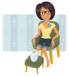 Girl with broken leg