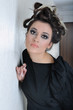 beautiful woman with modern hairstyle