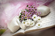 score with flowers