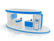 rendered design concept of a tradeshow stand.