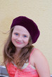 summer clothing beautiful girl in rot cap