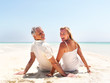 Happy mature couple relaxing the beach