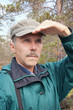 Photo: An elderly traveller looking into the distance An elderly traveller looking into the distance