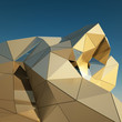 Modern building downtown, 3d rendering image