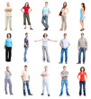 Set of casual people group.