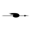 Funny stork black silhouette for your design Funny stork black silhouette for your design