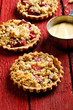 Rhubarb crumble tarts