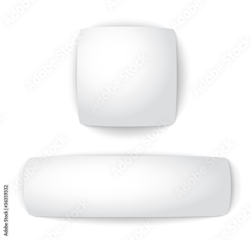Vector: Blank convex web buttons. Vector illustration. Blank convex web buttons. Vector illustration.