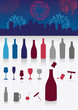 Vector: Party drinks set. Party drinks set.