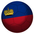 football with the flag of Liechtenstein football with the flag of Liechtenstein