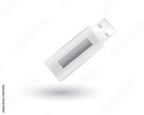 Vector: USB Pendrive with shadow USB Pendrive with shadow