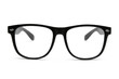 Black retro nerd glasses on white background