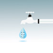 Happy water drop concept
