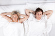 Couple lying