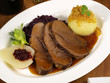 Wildschweinbraten mit Kartoffelknödel