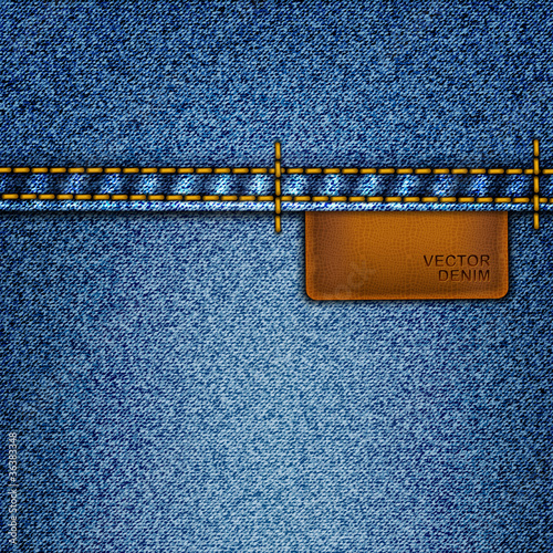 Vector: Realistic vector denim background. Realistic vector denim background.