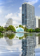 Orlando , Florida, paesaggio sul  Lago Eola.