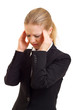 Young business woman with headache