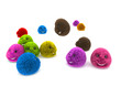Illustration: boules de poils de couleurs boules de poils de couleurs