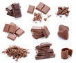 chocolate dessert pieces sweet food