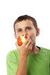 Kid with a red apple Kid with a red apple