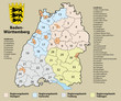 Kreiskarte Baden-Württemberg