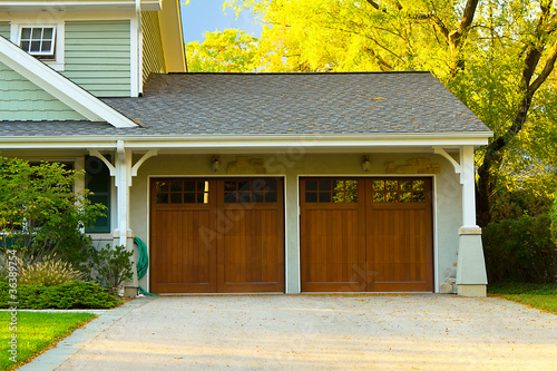 Photo: Two car wooden garage Two car wooden garage