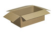 opened brown carton