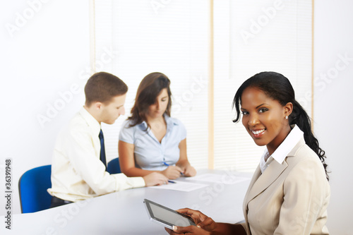 Photo: black businesswoman with a Tablet PC black businesswoman with a Tablet PC