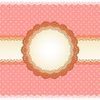 Greeting retro card with frame.