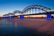 Railway bridge at night Railway bridge at night