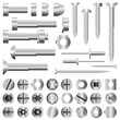 Vector set of nuts, bolts, screws and rivets Vector set of nuts, bolts, screws and rivets